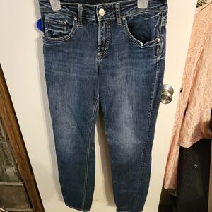 WOMANS SILVER BOYFRIEND FIT JEANS SZ 29